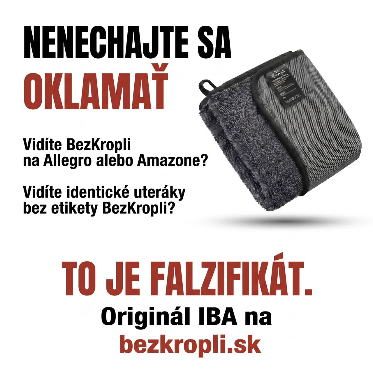 Uterák do kúpeľne BezKropli